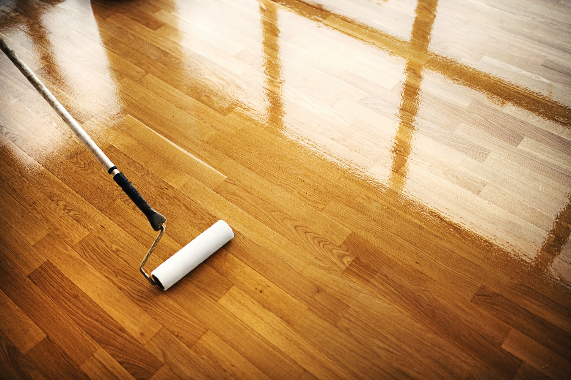 Hardwood floor restoring.